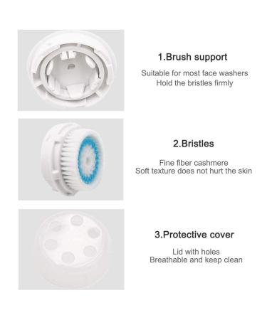 Skin Brightening Facial Cleansing Brush Replacement Heads - 4 Pack for Deep Pore Cleansing and Enlarged Pores - Compatible and Effective Face Brush Replacements - Buy Online on GoSupps.com