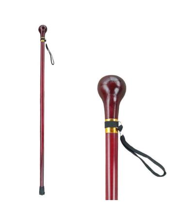 Foldable Cane Crutch Solid Wooden Round Head Elderly Walking Stick Walker 95Cm Beautiful Scenery Bathing in Sunlight