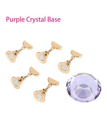 Magnetic Nail Tip Holder - Oval Crystal Design for Perfect Positioning | 3 Colors Available (Purple) - Buy Online on GoSupps.com