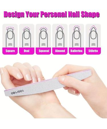 Professional Nail Files 5 PCS Nail File Double Sided Emery Board(100/180 Grit) Washable Emery Board Manicure Tools Nail Styling Tools Pet Grooming Tools for Home and Salon Use - Buy Online on GoSupps.com