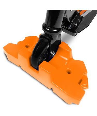 50 Strong Scooter Stand - Fits Most Scooters - Interlocking Offset Extra Stable Base - Orange
