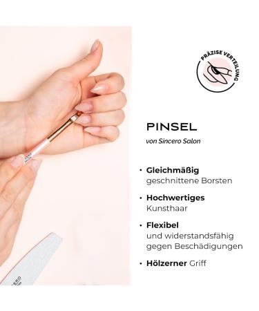 SINCERO SALON Nail Art Brush Set - 6 Professional Brushes with Wooden Handles | Perfect Gel Nail Art Tools for Creative Designs - Buy Online on GoSupps.com