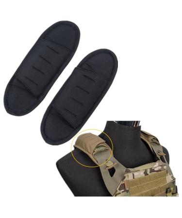 ACEXIER 2PCS Plate Carrier Shoulder Pads Set Cushion Pads for Tactical Vest Backpack Black