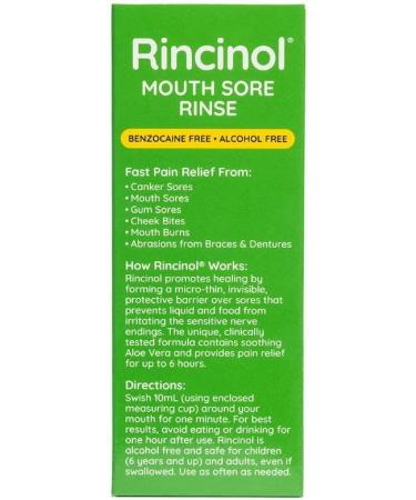 Canker-X Rincinol Oral Rinse Mouthwash | Quick Pain Relief for Canker Sores | Alcohol-Free & Benzocaine-Free | Adults & Kids 6+ | 4.0 Fl. Oz - Buy Online on GoSupps.com