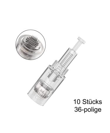 36 Pole Microneedling Needle Cartridges - 10 Pack Replacement for Derma Microneedle Roller & Electric Pen - Thread Slot 36 Pin - Buy Online on GoSupps.com
