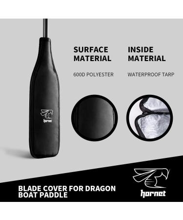 Hornet Watersports Dragon Boat Paddle Blade Cover - Black/Black/Silver - Buy Online on GoSupps.com