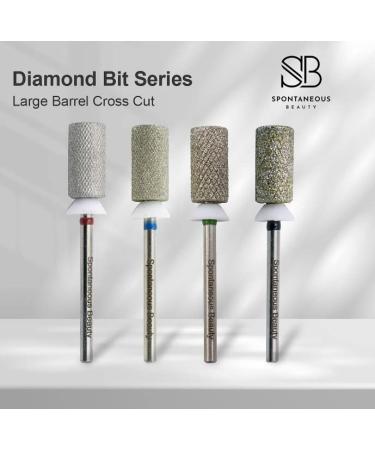 Spontaneous Beauty Premium Diamond Nail Drill Bit - Cross Cut 3/32 Shank (Large Barrel, Medium Grit Silver) - Buy Online on GoSupps.com