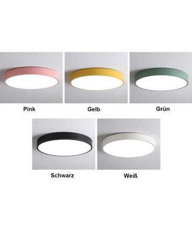 Puchika 40cm Ultra Thin LED Ceiling Lamp - Stylish Office & Children's Room Lighting | Energy Class F | Black 24W - Buy Online on GoSupps.com
