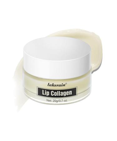 Lip Sleeping Mask, Collagen Lip Balm, Overnight Collagen Lip Butter with Peptide Complex, Moisturizing and Nourishing for Dry Cracked Lips, Lip Balm