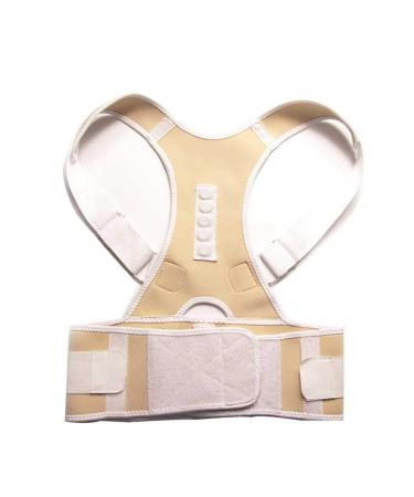 DFHBFG New Male Female Adjustable Magnetic Posture Corrector Corset Back Brace Back Belt Lumbar Support Straight Corrector de espalda(Nude Large-XL) Large-XL Nude