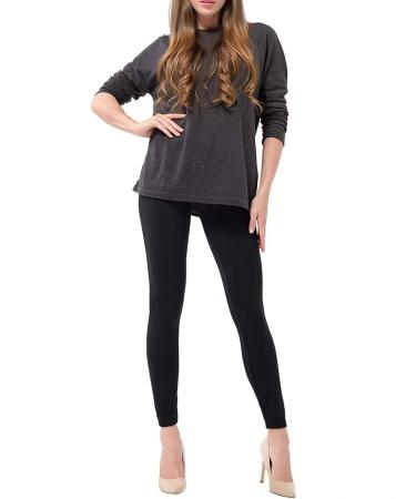 Fleece Lined Women's Thermal High Waist Yoga Pants - Black | Tummy Control, Slimming Workout Leggings - Buy Online on GoSupps.com