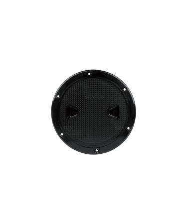 SEAFLO 4" - 8" Black Circular Non Slip Inspection Hatch w/Detachable Cover
