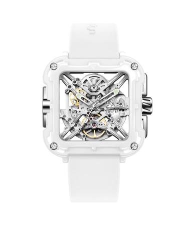 Ciga Design X012-WS02-W5WH Automatic Watch Series X Machina White Ceramic Genuine Product Silver