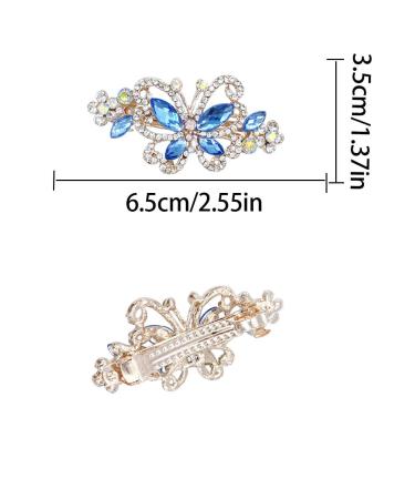 Women's Butterfly Crystal Rhinestone Hair Clips - Multicolor 4 PCS Pack - Buy Online on GoSupps.com