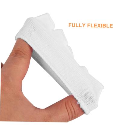 Skisuno Women's Cotton Half Socks - 4 Pairs Toe Tip Shoe Pads for Gymnastics & Sports | White Fingerless Five Toes Socks - Buy Online on GoSupps.com