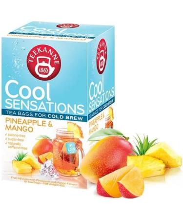 Teekanne Peach & Passion Fruit Cold Brew Tea Infusion Ice Cool Sensations All Natural Real Fruit with Apple Rosehip Hibiscus 18 Teabags - Buy Online on GoSupps.com