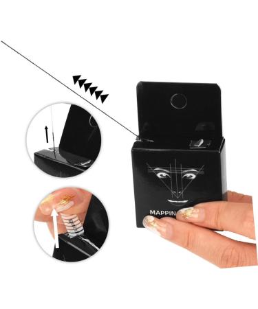 Beavorty eyebrow ink make up kits thread kit brow map line eyebrow measure tool cosmetic measuring line 4.6x1.8x7.5cm Black - Buy Online on GoSupps.com