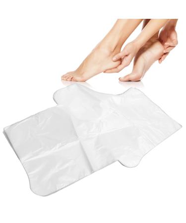 100 Disposable Plastic Paraffin Foot Covers - Spa Foot Care Inserts for Pedicure & Therapy - Buy Online on GoSupps.com