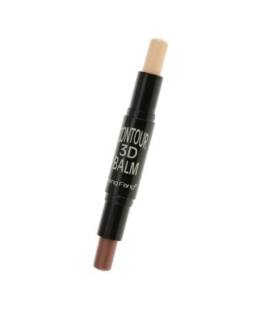 jojomis Waterproof Face 2-ended Cream Stick Contouring Highlighter Concealing for Exquisite Makeup - 1#