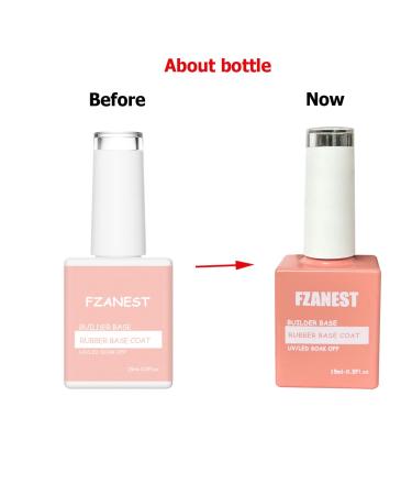 FZANEST Natural Nude Builder Gel - 15ml Soak Off Brush On Extension Gel for French Manicure - Buy Online on GoSupps.com
