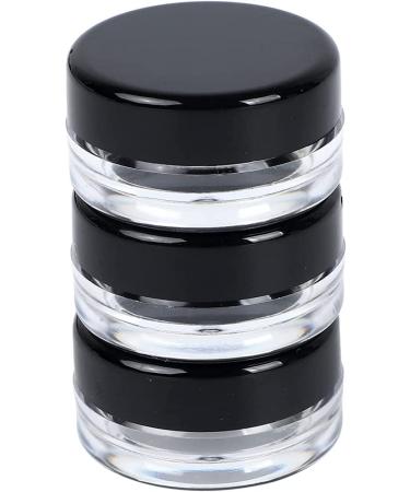 Houseables 3g Black Cosmetic Sample Jars, 50-Pack - BPA-Free Plastic Pots with Screw Cap Lid for Makeup, Nails, Jewelry - 3ml Empty Containers - Buy Online on GoSupps.com