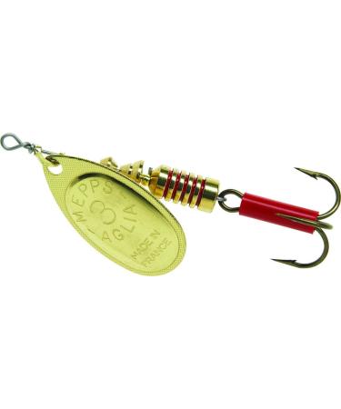 Mepps Aglia Plain Treble Fishing Lure 1oz - B GOLD, Size 3 | Mepp's Official Site - Buy Online on GoSupps.com