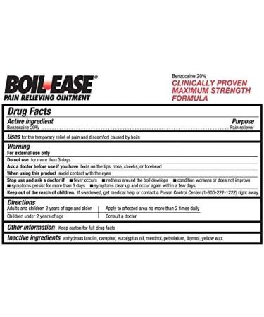 Boil Ease Pain Relieving Ointment 2 Pack - Fast Relief for Boils and Pus-filled Infections - Buy Online on GoSupps.com