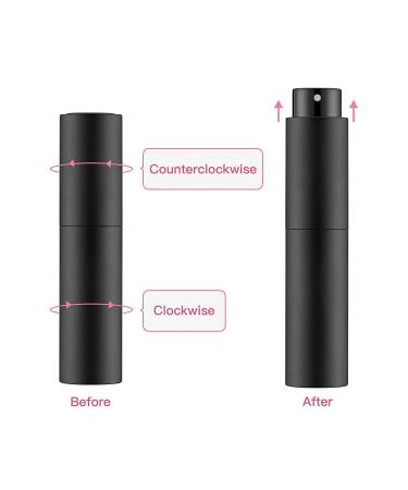 Tekson 4PCS 10ML Perfume Atomizer Travel  Refillable Cologne Containers  Dispenser Spray Empty Bottle for Mini Sprayer Size (Black) 4 black black-4pcs - Buy Online on GoSupps.com