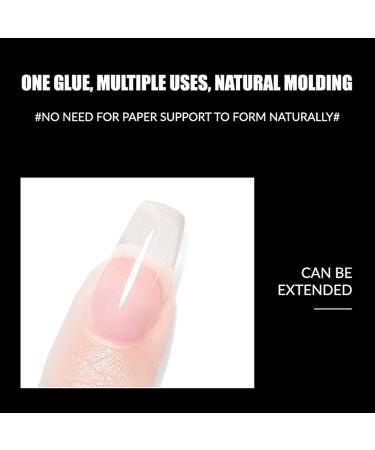 Poly Acrylic Gel Long Lasting Low Odor No Pain Professional Transparent Nail Glue Gel for False Nail Tips and Rhinestone Extension Gel for Nail Art UV/LED Lamp Required 0.5oz - Buy Online on GoSupps.com
