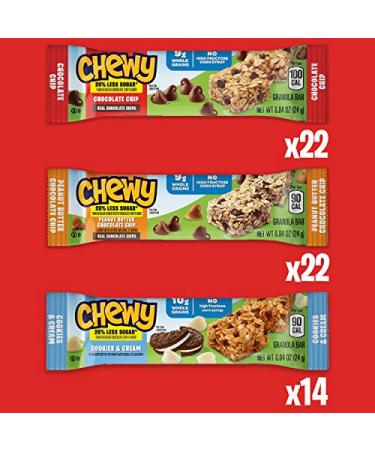 Quaker Chewy Lower Sugar Granola Bars Variety Pack â€“ 58 Count, 3 Flavors - Buy Online on GoSupps.com