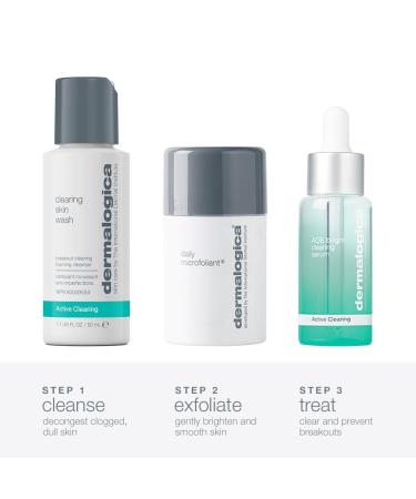 Shop Dermalogica Clear and Brighten Kit - 3 Step Facial Skincare Set | Face Cleanser Exfoliator & Serum - International Shipping Available - Buy Online on GoSupps.com