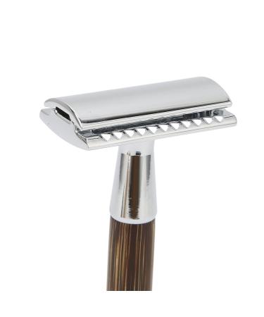 Buy Eco-Friendly Bamboo Double Edge Razor | Plastic-Free Travel Safety Razor for Men - Perfect Shave Without Blade - Buy Online on GoSupps.com