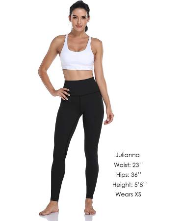 HeyNuts Women's High Waisted Yoga Leggings - 28'' Medium Black - Buy Online on GoSupps.com