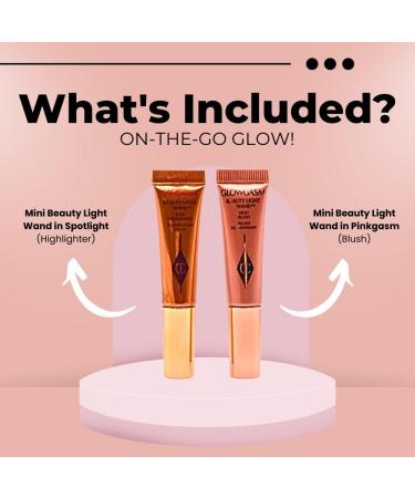 Charlotte Tilbury Superstar Glow Kit - Mini Beauty Light Wand Spotlight & Pinkgasm Blush | International Shipping Available - Buy Online on GoSupps.com