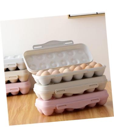 Mikinona 2pcs Pizza Container Fridge Egg Tray Egg Cartons Egg Organizer Egg Rack Plastic Barrel High Capacity Grey 30x15cm - Buy Online on GoSupps.com
