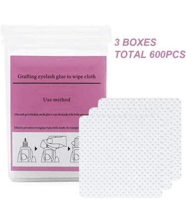 600 pcs Eyelash Glue Cleaning Cotton Pads | Non-Woven Cloths for Eyelash Extensions & Nail Art Gel Removal - International Shipping - Buy Online on GoSupps.com
