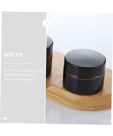 Angoily 6 Sets Cream Bottle Eye Cream Bottle Airless Clear Container with Lid Clear Jars Clear Round Jars Shot Glass with Lid Lotion Sample Cosmetic Travel Brown Glass With Cover - Buy Online on GoSupps.com