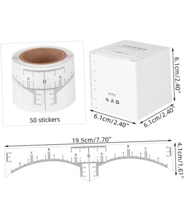 HAPINARY 50pcs Leveling Eyebrow Ruler Eyebrow Line for Measurement Marker Eyebrow Ruler - Buy Online on GoSupps.com