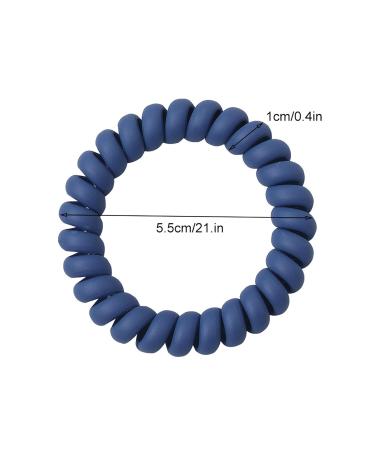 10 Piece Spiral Telephone Cable Hair Ties | Elastic Coil Hair Bands in 5 Colors | Traceless Stretchy Hair Rings for All Hair Types - Black - Buy Online on GoSupps.com