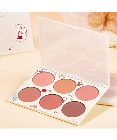 Matte Finish Blush Makeup for Cheeks Smooth Powder Face Blush Blendable Long-Lasting All day 6 Colors Blushing Pigmented and Lightweight Blush Palette - Buy Online on GoSupps.com