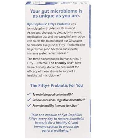 Kyo-Dophilus Fifty Plus Probiotic - 30 Count, 6 Billion CFU for Digestive Health - Buy Online on GoSupps.com
