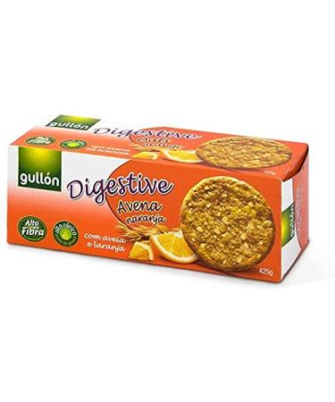 Gullon Gull n - Digestive - Oat and Orange Digestive Cookie 425g - 425g Pack of 4 packs of 425 grams