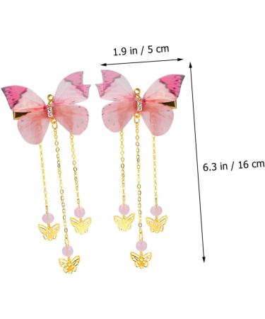 FRCOLOR Accessories Pairs hanfu butterfly headdress kids fabric hairpin kimono hair accessories han chinese costume accessories hair barrettes hairpin with tassel girl clip child Kids - Buy Online on GoSupps.com
