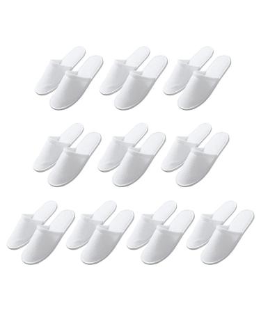 Rojeam 6/10 couple slippers set cozy guest spout disposable slippers for hotel spa home white 28cm 41 EU 10 couple closed toes