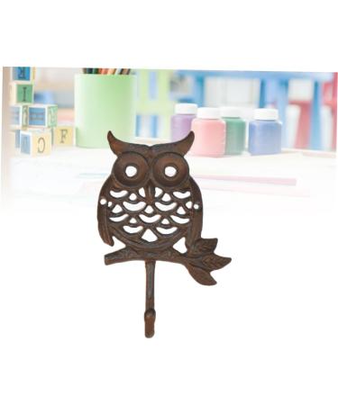 Alipis Wall Hanging Hooks Wall Hook Towel Hanger Owl Shape Hook Cast Iron Hook Coat Hook Wrought Iron medium As Shown - Buy Online on GoSupps.com