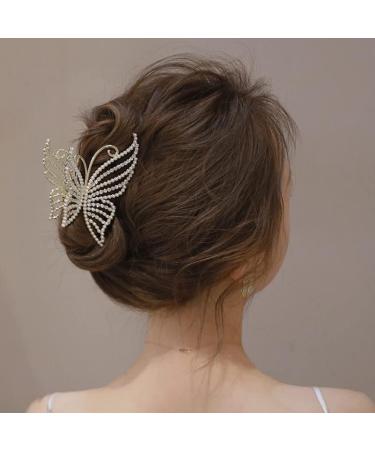 Butterfly Pearl Hairpin Grab Clip Hairpin Shark Clip Ladies Girl All-Match Hair Accessories 03 (Color : 3) - Buy Online on GoSupps.com