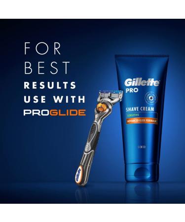 Gillette PRO Shaving Cream for Men Sensitive Skin - Pack of 3, 6oz Each - Protects from Irritation - Buy Online on GoSupps.com