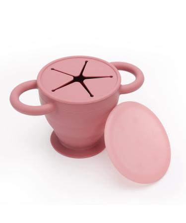 Dilovely Snack Cups for Toddlers  Collapsible Silicone Snack Container Baby Food Catcher No Spill  BPA Free and Dishwasher Safe 9 oz