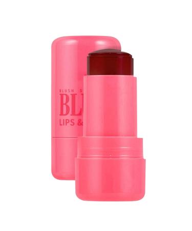 Milk Jelly Blush Milk Makeup Jelly Tint Milk Cooling Water Jelly Tint Milk Blush Stick Jelly Lip Tint Lip And Cheek Stain Sheer Natural Long-Lasting Multi Use Makeup Blush Stick (Red(1) 1.1 2.3 inch) Red(1) 1 count (Pack of 1)