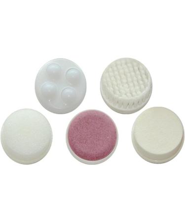 Smooth Skin 5 In 1 Facial Cleansing Brush Long Handle Bath Shower Brush With 5 Brush Heads Natural Easy Storage Daily Supplies Face Scrubber - Buy Online on GoSupps.com